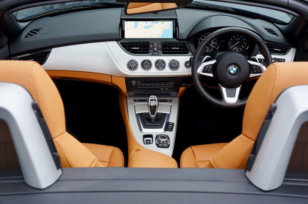 Black, Brown, and Gray Bmw Car Interior View