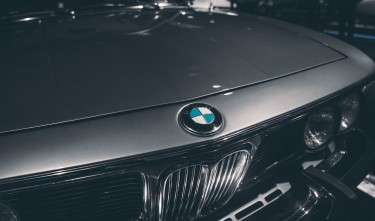 GRAYSCALE PHOTOGRAPHY OF BMW CAR