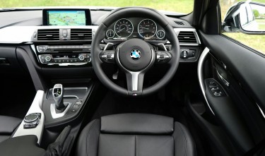 BLACK BMW VEHICLE INTERIOR 