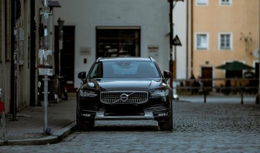 VOLVO PARKED IN TOWN